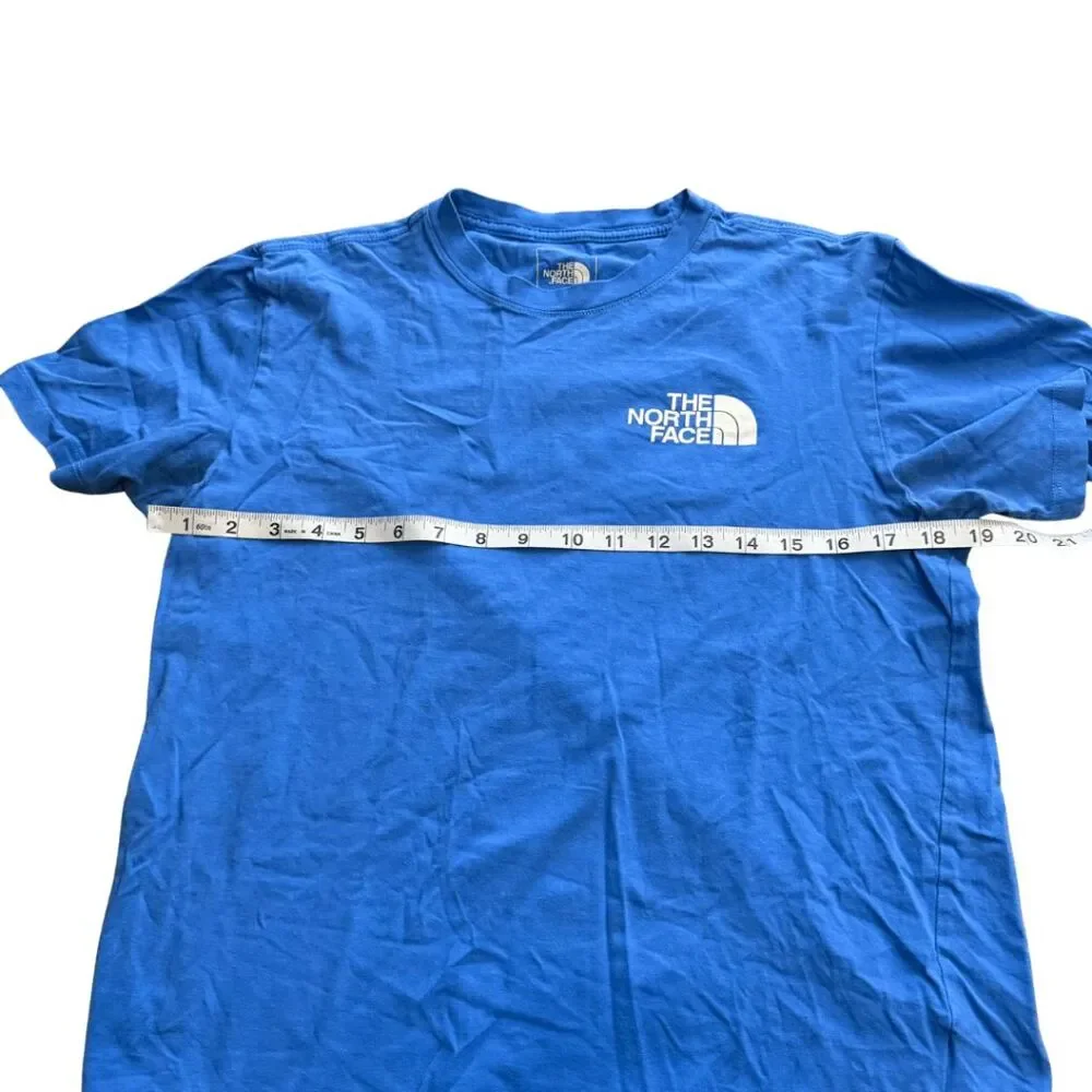 The North Face Mens Crewneck Short Sleeve Box NSE Logo T-Shirt Blue‎ Size Small